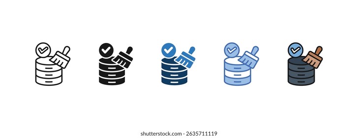 Data Cleansing icon sets collection multi style

