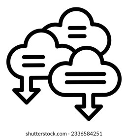 Data cloud business icon outline vector. Office team. Success template