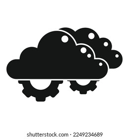 Data cloud control icon simple vector. Business center. Monitor plan