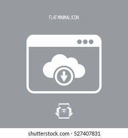 Data cloud flat icon
