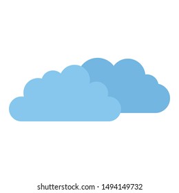 Data cloud icon. Flat illustration of data cloud vector icon for web design