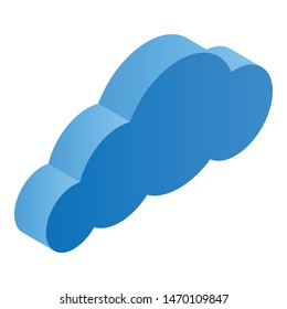 Data cloud icon. Isometric of data cloud vector icon for web design isolated on white background