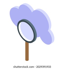 Data cloud icon isometric vector. Service server. System network