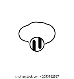 data cloud icon in Mobile network set