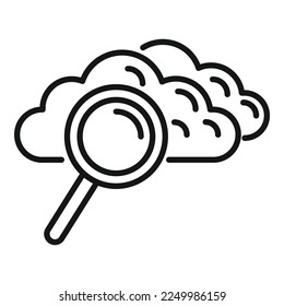 Data cloud job search icon outline vector. Online internet. Work business