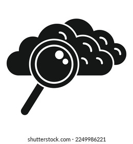 Data cloud job search icon simple vector. Online internet. Work business