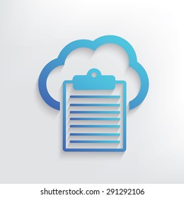 Data cloud symbol design,clean vector