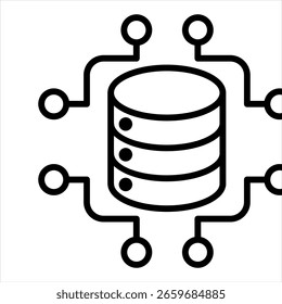Illustrationsvektor für das Gliederungssymbol des Datenclusters