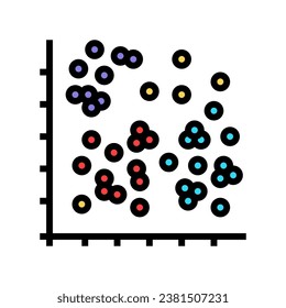 data clustering database color icon vector. data clustering database sign. isolated symbol illustration