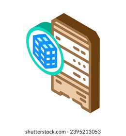 data clustering database isometric icon vector. data clustering database sign. isolated symbol illustration