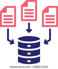 Data Collecting Icon Fill Vector Illustration
