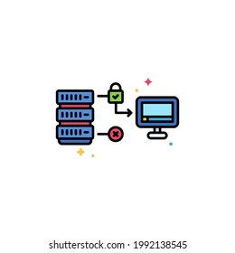 data collection Flat Icon Isolated On White Background