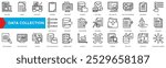Data collection icon. Data Form, Survey, Data Entry, Clipboard, Data Chart