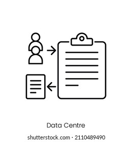 data collection icon. Outline style icon design isolated on white background