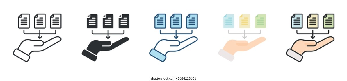 Data Collection Icon Set Multiple Style Collection