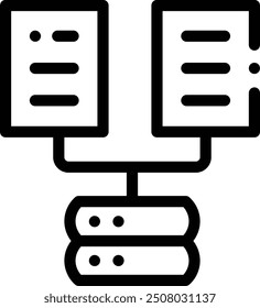 data collection icon. Thin Linear Style Design Isolated On White Background