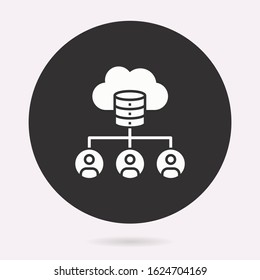 Data collection icon. Vector illustration isolated. Simple pictogram for graphic and web design.