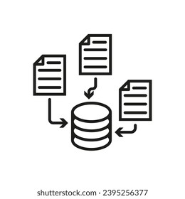 Icono de recopilación de datos. Ilustración vectorial. EPS 10.