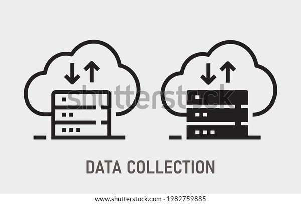 Data collection icon. Vector illustration isolated
on white.