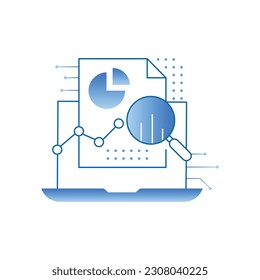 Data Collection Icon: A visual representation of the data Visualization process. Information visualization, Visual representation, presentation, Graphical data analysis, and I