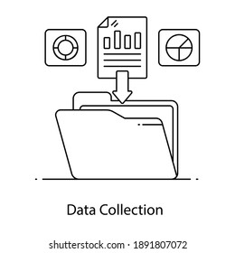 
Icono de esquema de recopilación de datos que muestra, medición de datos y recopilación 