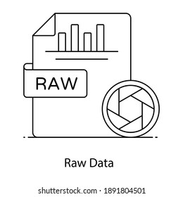 
Data Collection From Sources, Linear Icon Of Raw Data