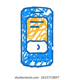 data collection terminal doodle icon sketch vector. data collection terminal sign. isolated symbol illustration