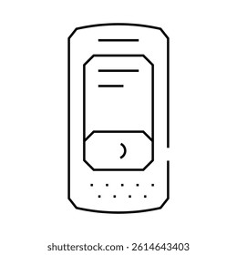 data collection terminal line icon vector. data collection terminal sign. isolated contour symbol black illustration