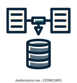 Data Collection Vector Thick Line Filled Dark Colors Icons For Personal And Commercial Use.

