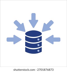 Iconos de colecciones de datos. Vector de color simple