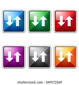 Data Colorful Vector Icon Button