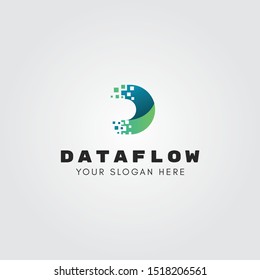 Data company vector logo Arrow icon. Delivery icon Arrow icon Arrow vector Delivery service logo Web Digital Speed Marketing Network icon Pixel logo Pixel art Pixel icons Vector Logo Template