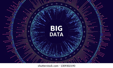 Data complexity representation. Big data concept visualization. Analytics abstract concept. Graphic background. Eps10