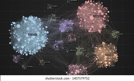 Data complexity representation. Big data concept visualization. Analytics abstract concept. Graphic background. Information clustering.