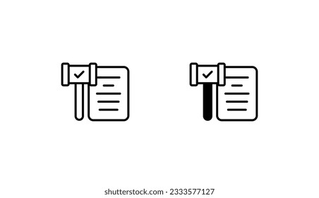 Data Compliance icon design with white background stock illustration