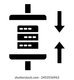 Data Compression icon line vector illustration