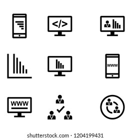 Data Comunication Icon Collection Icon Set Vector