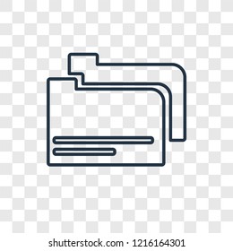 Data concept vector linear icon isolated on transparent background, Data concept transparency concept in outline style