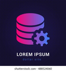 Data Configuration Blue & Red colorful gradient attractive bright material Icon / Logo Design