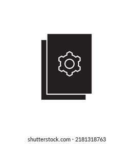 Data configuration icon glyph style design. Data configuration icon vector illustration. isolated on white background.
