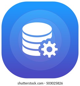 Data Configuration Purple - blue circular UI/UX App Icon / Logo Design