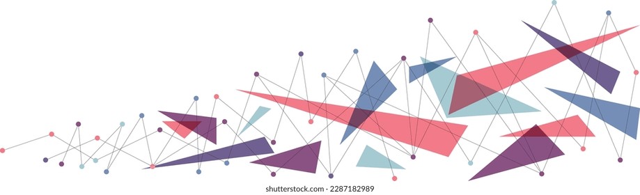 Data connection, Abstract banner with a modern low poly design