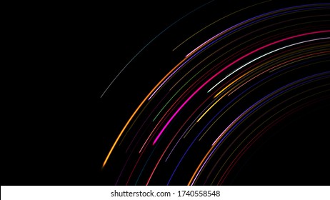 Data Connection Colorful Curve Speed Line Abstract Technology Background