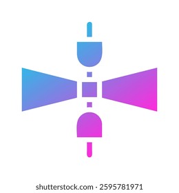 Data Connection Graph with Neon Color Gradient
