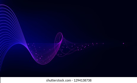 Data connection lines technology abstract vector background