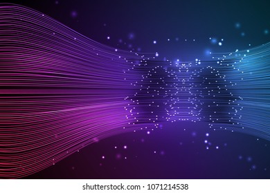 Data connection speed line. Futuristic network representation. Graphic concept for your design