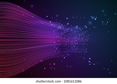 Data Connection Speed Line. Futuristic Network Representation. Graphic Concept For Your Design