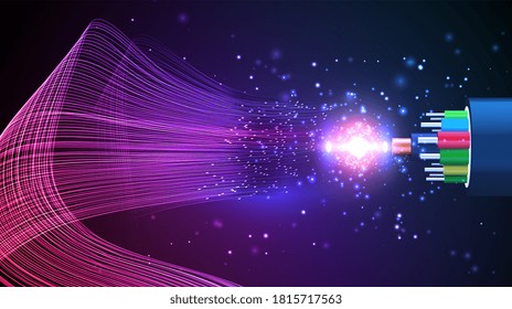 Data connection speed line. Futuristic network representation. Graphic concept for your design