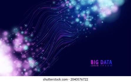 Data connection speed line. Futuristic network representation. Graphic concept for your design