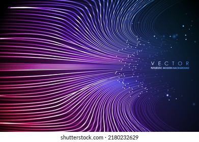 Data Connection Speed Line. Futuristic Network Representation. Graphic Concept For Your Design